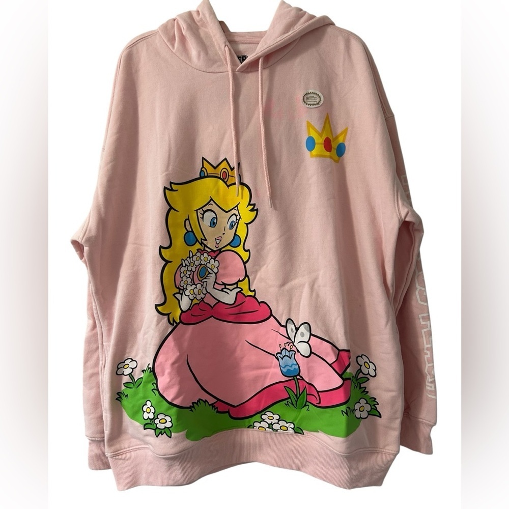 Hybrid Apparel Pink Princess Graphic Sweatshirt Size Large